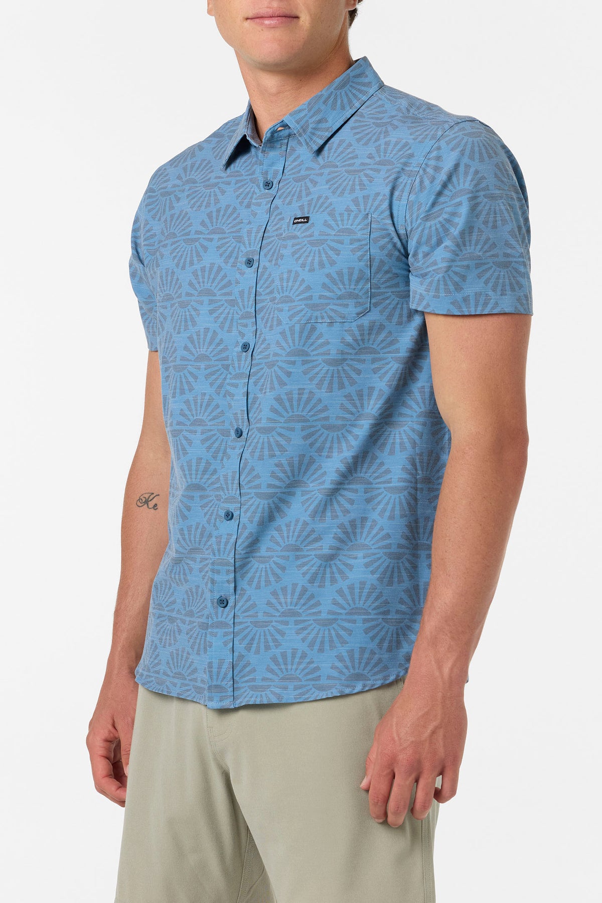 Upf Slub Standard Wvn Shirt Standard Fit Shirt - Captain