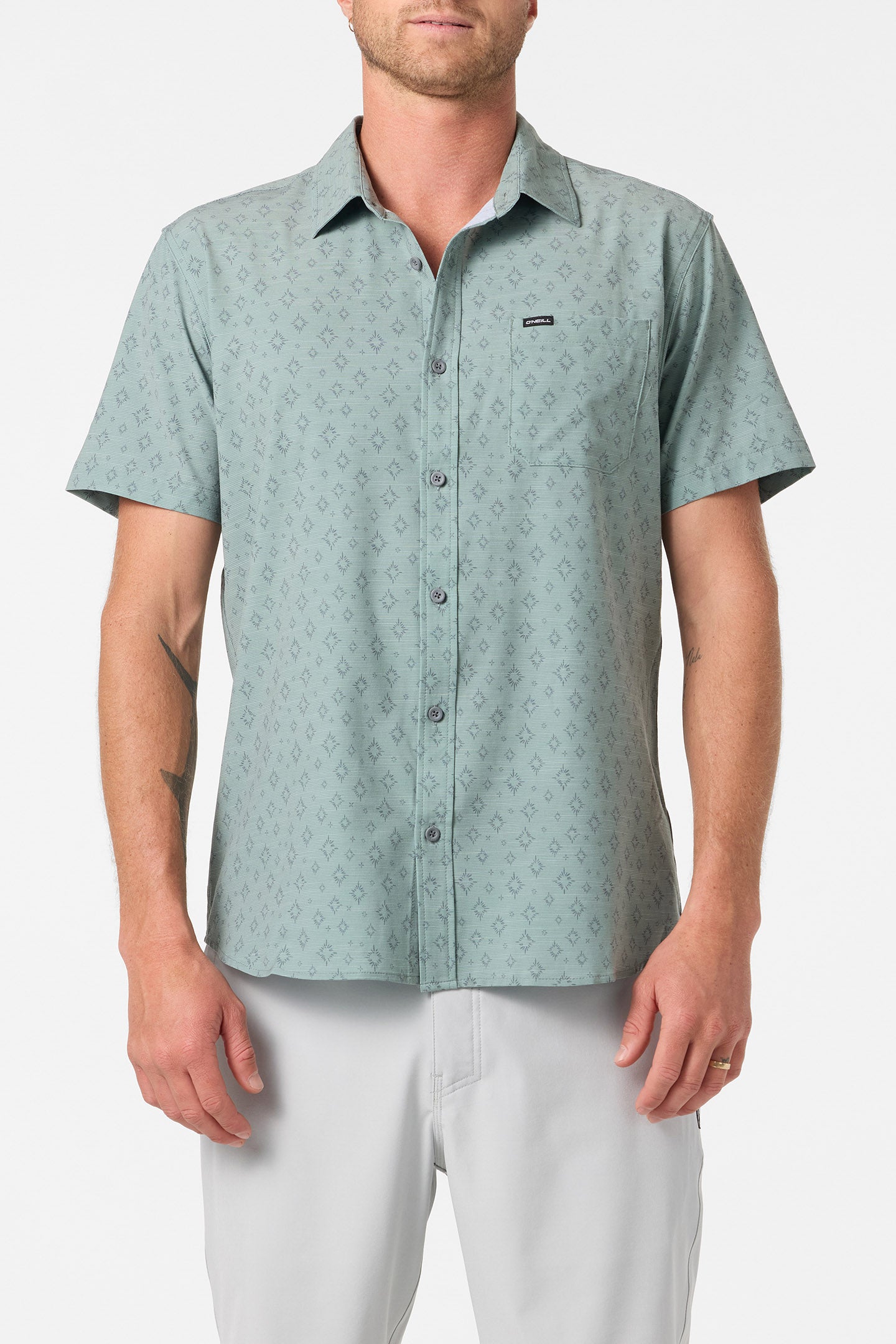 Upf Slub Standard Wvn Shirt Standard Fit Shirt - Sage | O'Neill