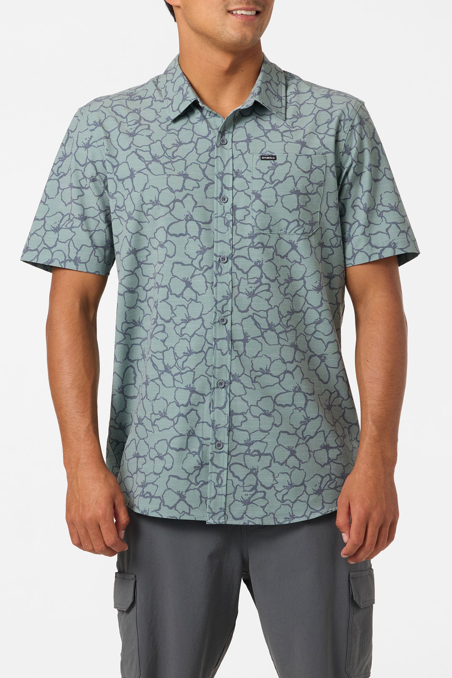 em　TODAYFUL Halfsleeve Dress Shirts Coastal Fjord Coffee Leaves Short Sleeve Halyard Dress Shirt