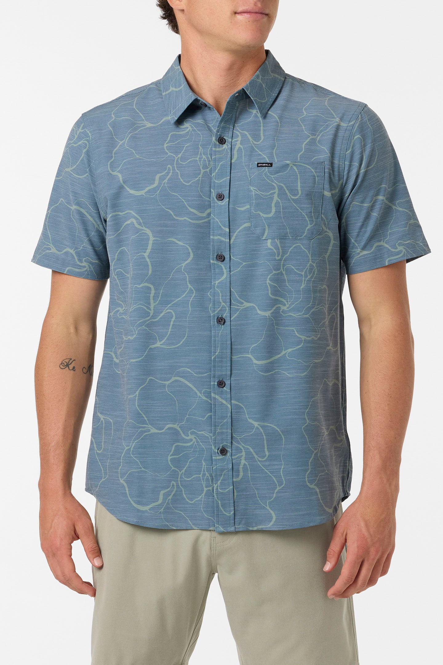 Upf Slub Relaxed Wvn Shirt Relaxed Fit Shirt - Dark Slate | O'Neill