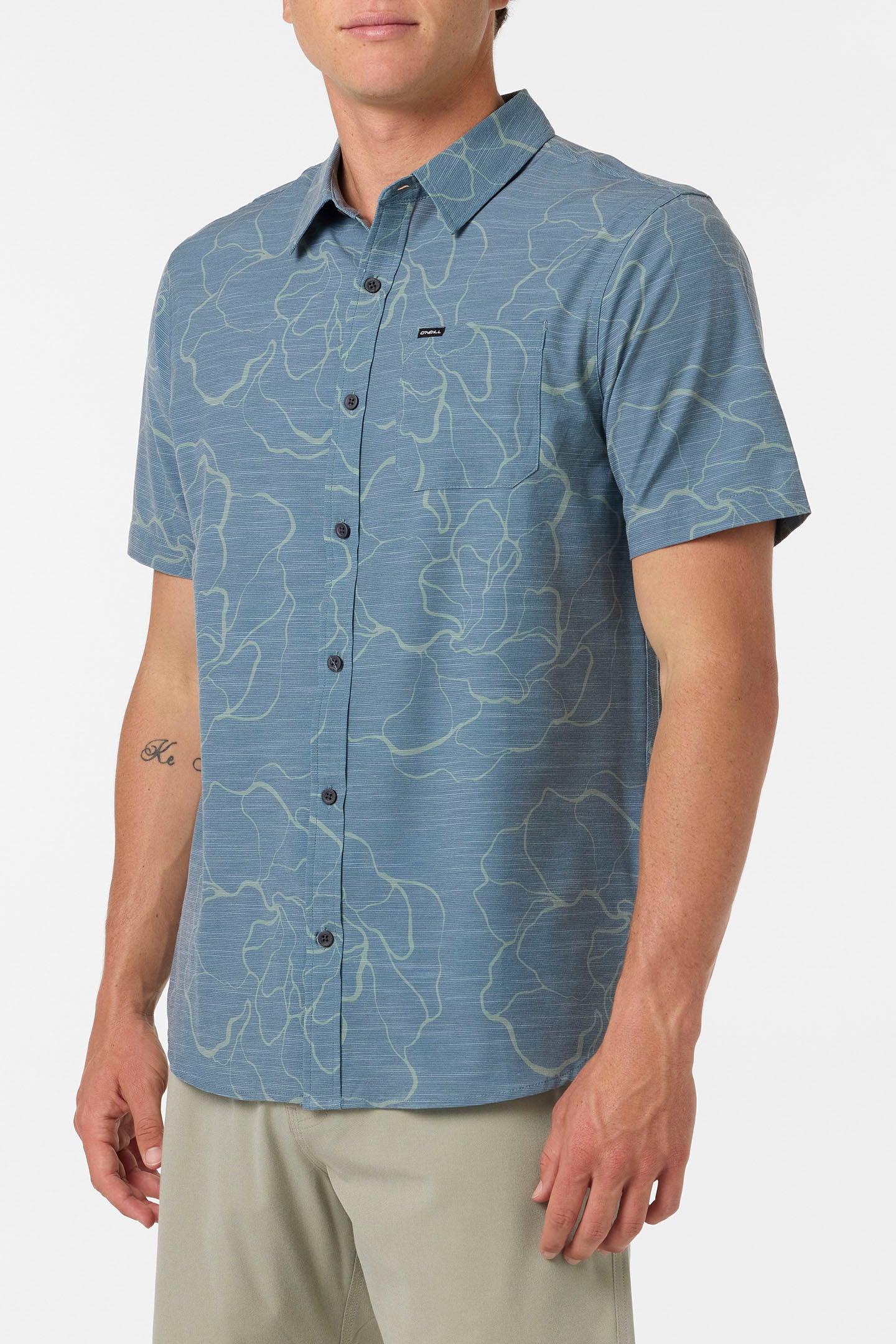 Upf Slub Relaxed Wvn Shirt Relaxed Fit Shirt - Dark Slate | O'Neill