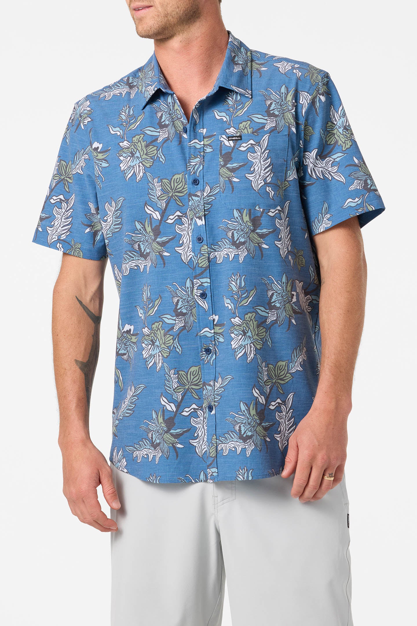 Upf Slub Relaxed Wvn Shirt Relaxed Fit Shirt - Midnight Navy | O'Neill
