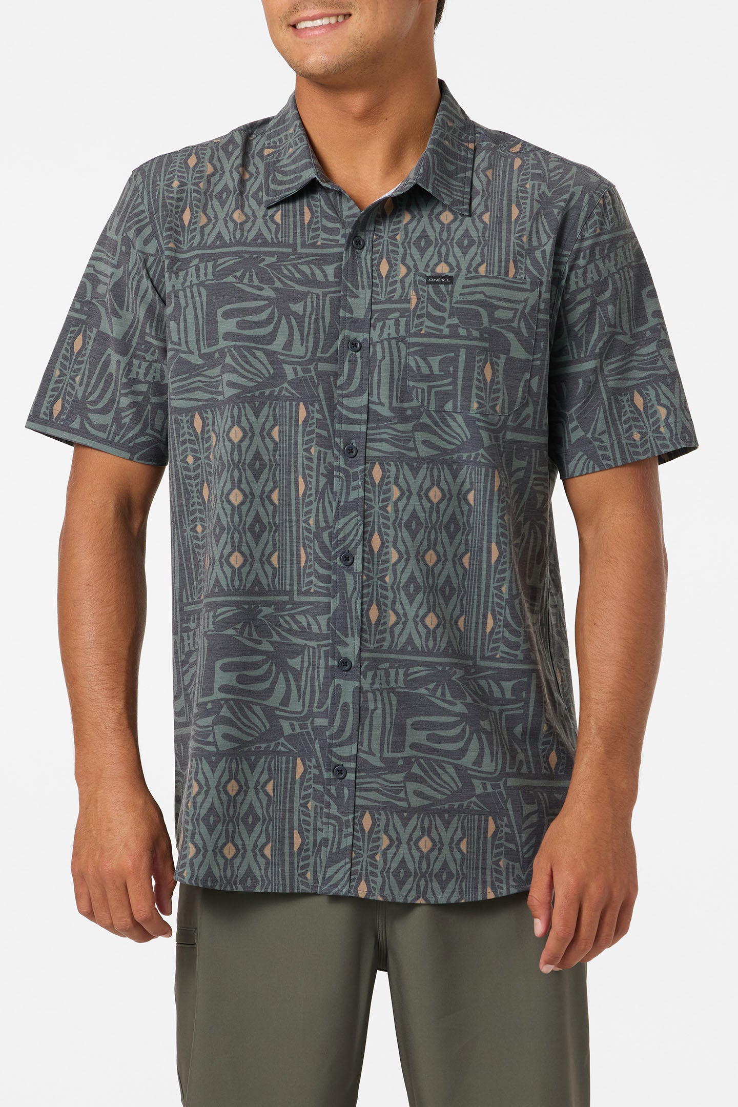 TRVLR Upf Traverse Hawaii Shirt - Dark Olive | O'Neill