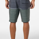 Hyperfreak Mysto Block Scallop 19" Boardshorts - Dark Olive | O'Neill