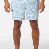 Hermosa Retro 17" Elastic Waist Swim Trunks