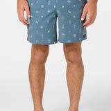 Hermosa Retro Elastic Waist 17" Swim Trunks