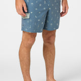 Hermosa Retro Elastic Waist 17" Swim Trunks