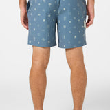 Hermosa Retro Elastic Waist 17" Swim Trunks