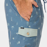 Hermosa Retro Elastic Waist 17" Swim Trunks