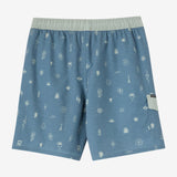 Hermosa Retro Elastic Waist 17" Swim Trunks