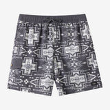 Hermosa Retro Elastic Waist 17" Swim Trunks