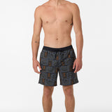 Hermosa Elastic Waist Lined 17" Swim Trunks - Black | O'Neill