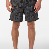 Hermosa Elastic Waist Lined 17" Swim Trunks - Black | O'Neill
