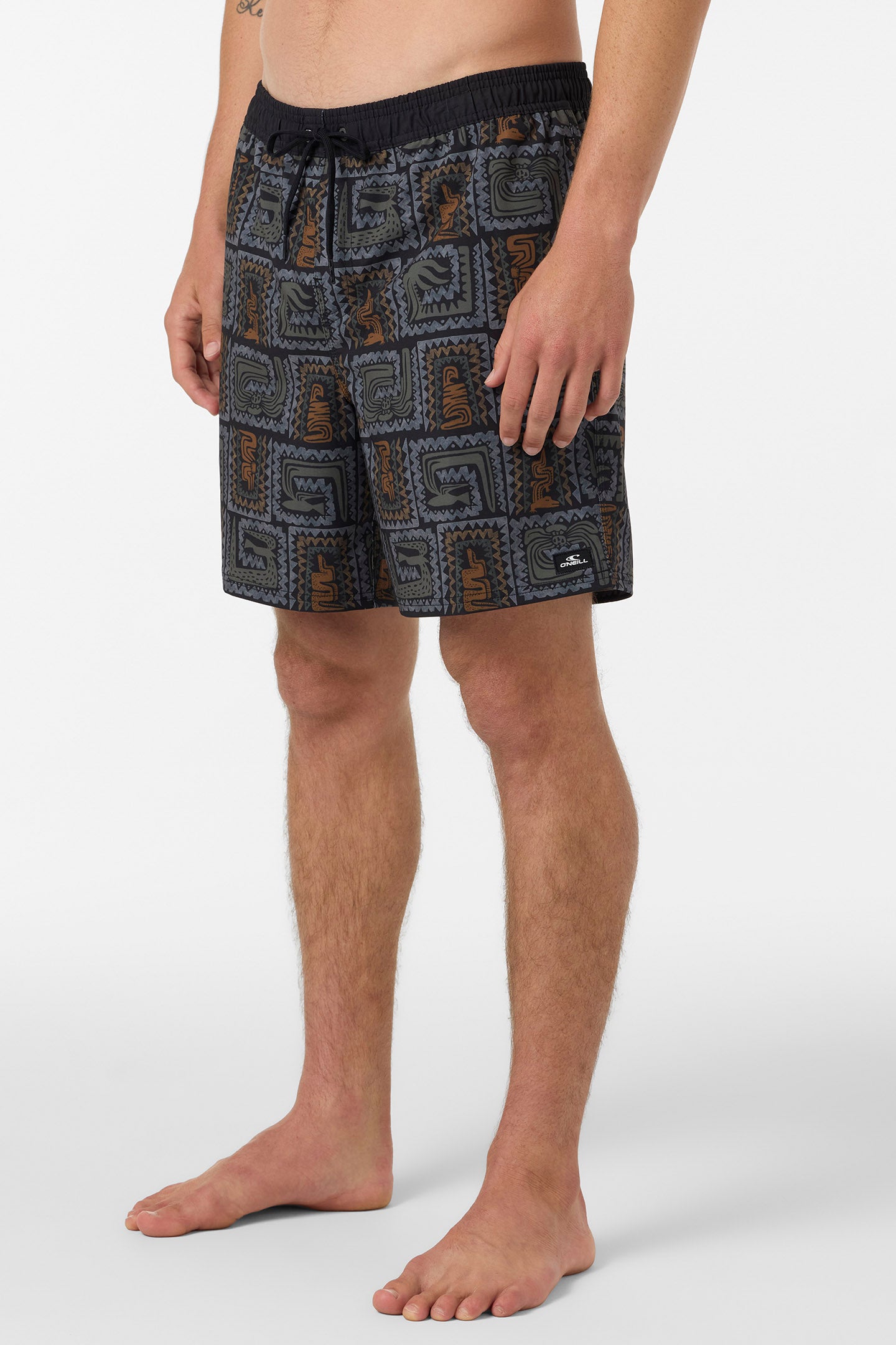 Hermosa Elastic Waist Lined 17" Swim Trunks - Black | O'Neill