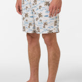 Hermosa Elastic Waist Lined 17" Swim Trunks - Cream | O'Neill