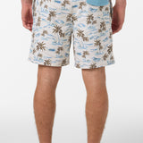 Hermosa Elastic Waist Lined 17" Swim Trunks - Cream | O'Neill