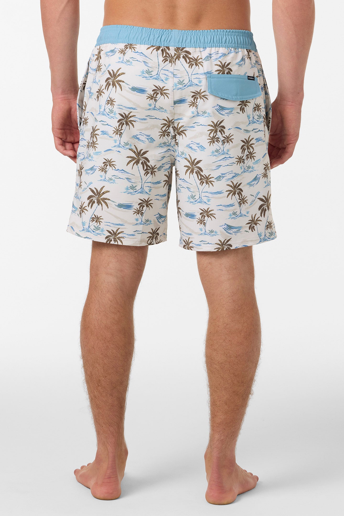 Hermosa Elastic Waist Lined 17" Swim Trunks - Cream | O'Neill