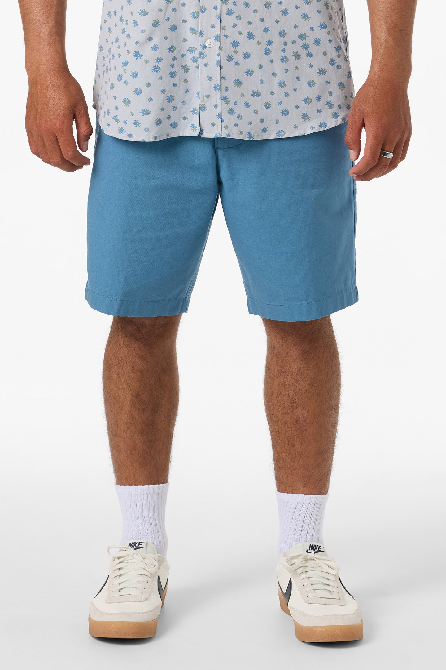 マディソンブルー⭐︎FATIGUE SHORTS GIZA C TWILL Tweed shorts with contrast waistband Blue For Women | Maje