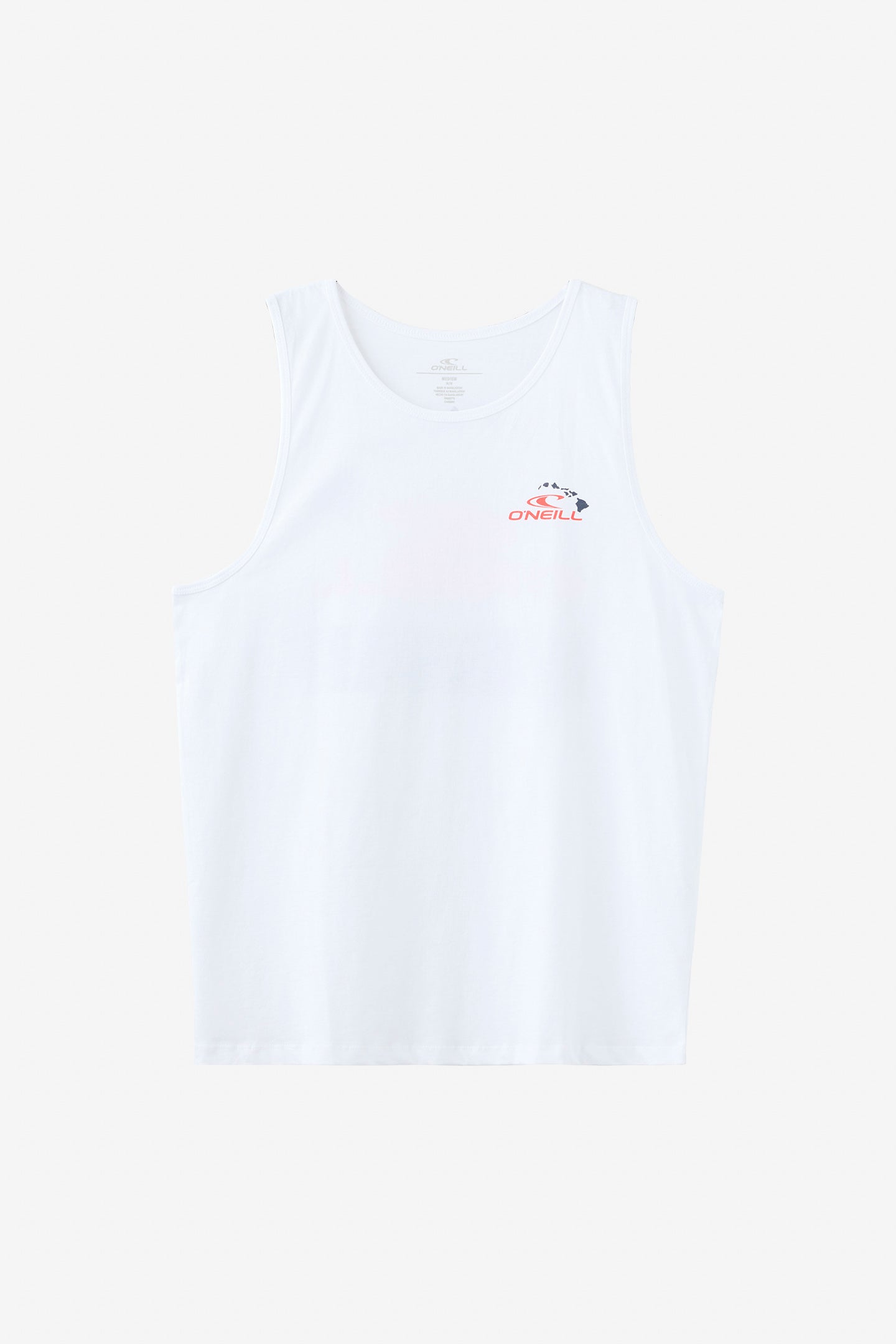 O'Neill Men's Square Up Hawaii Tank Top in White, Size XL O'Neill Men's Square Up Hawaii Tank Top in White, Size XL