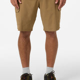 TRVLR Cargo  20" Hybrid Shorts - Check w/ Morgan - Dark Khaki | O'Neill
