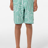 Boy's Hyperfreak Mysto Scallop 17" Boardshorts