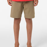 Boy's Reserve Light Check Elastic Waist 16" Hybrid Shorts