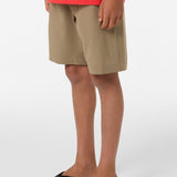 Boy's Reserve Light Check Elastic Waist 16" Hybrid Shorts