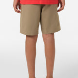 Boy's Reserve Light Check Elastic Waist 16" Hybrid Shorts