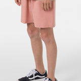 Boy's Reserve Light Check Elastic Waist 16" Hybrid Shorts - Langoustino | O'Neill