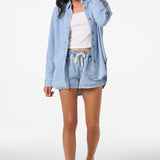 Sevie Denim Shacket Jacket - Check w/ Morgan - Drifter | O'Neill