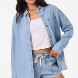 Sevie Denim Shacket Jacket - Check w/ Morgan - Drifter | O'Neill