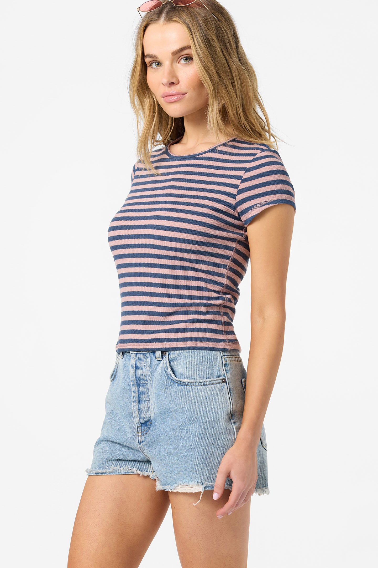 O'Riginals Yarn Dye Baby Tee - Deauville Mauve | O'Neill