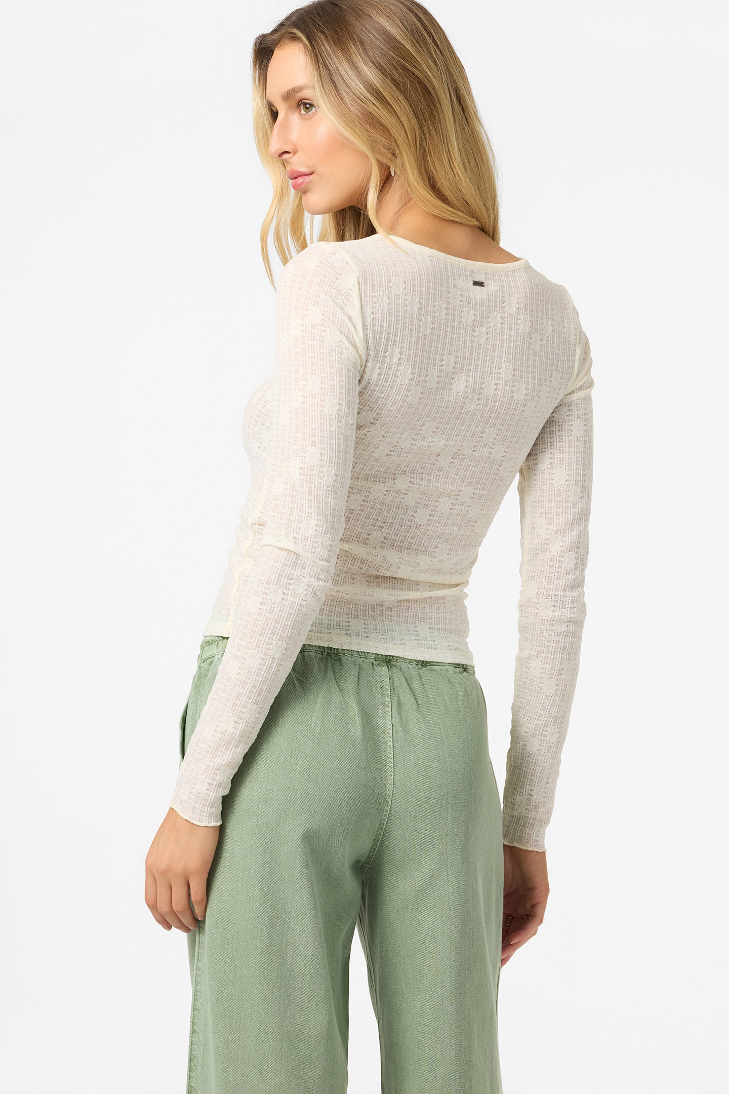 Marliz Lace Top Long Sleeve Top - Winter White | O'Neill