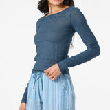 Marliz Lace Top Long Sleeve Top - Slate | O'Neill