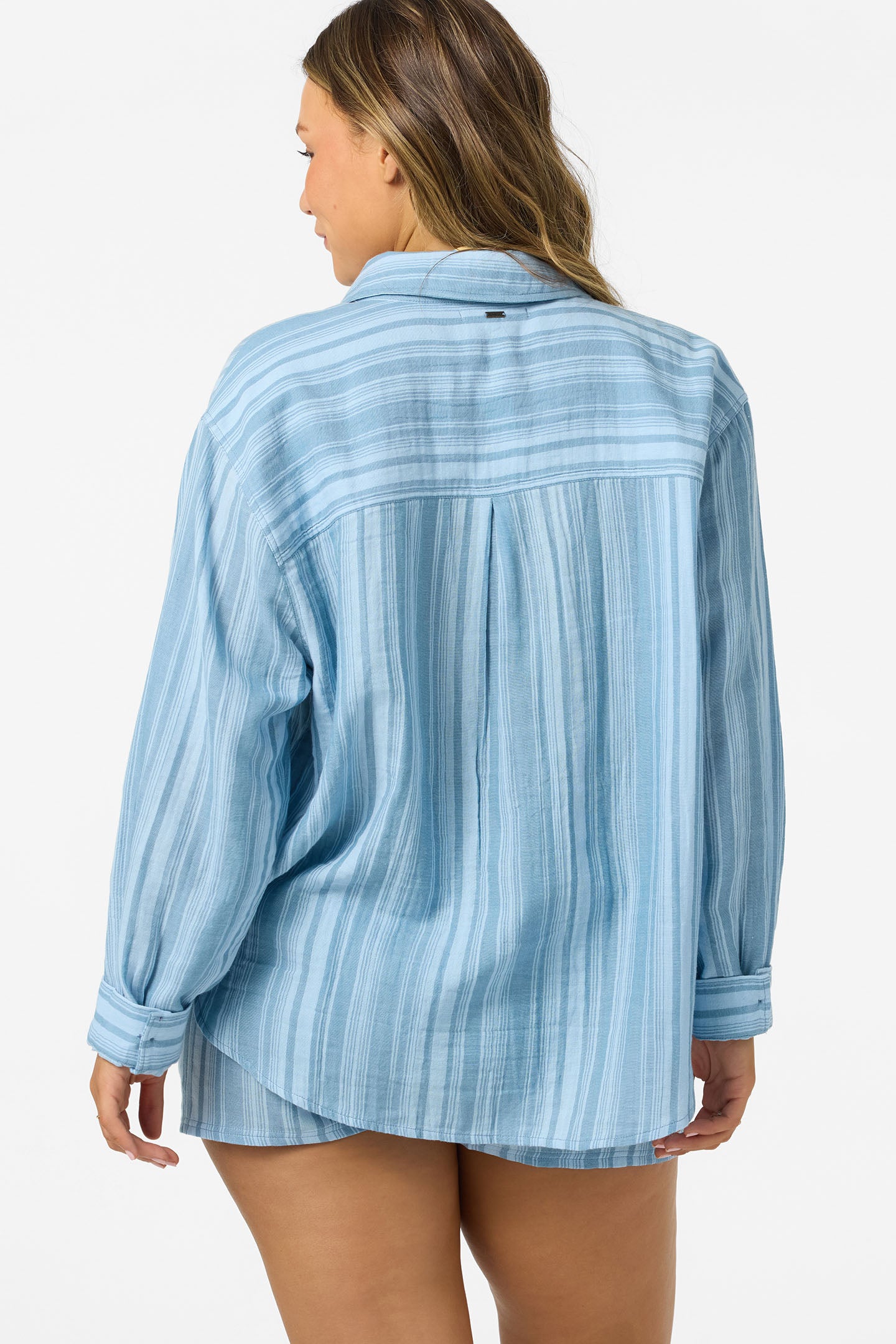 Leni Waves Stripe Relaxed Top Long Sleeve - Chambray Blue | O'Neill