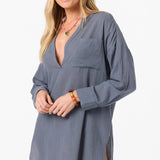Belizin Long Sleeve Cover-Up Dress