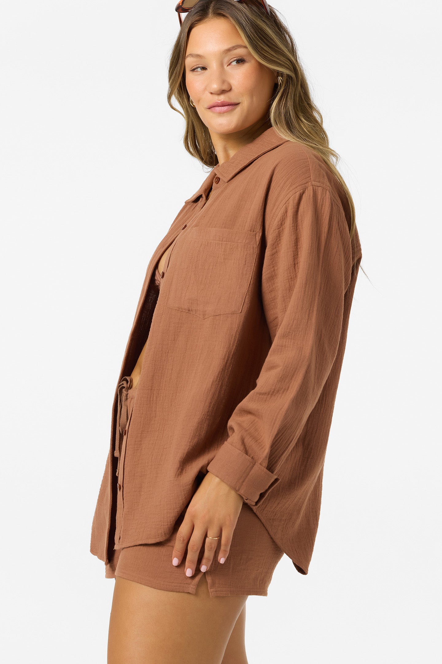 Leni Relaxed Ls Top Shirt Long Sleeve Top - Carob Brown | O'Neill