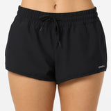 Saltwater Solids Balboa 2" Elastic Boardshorts - Check w/ Morgan - Black | O'Neill