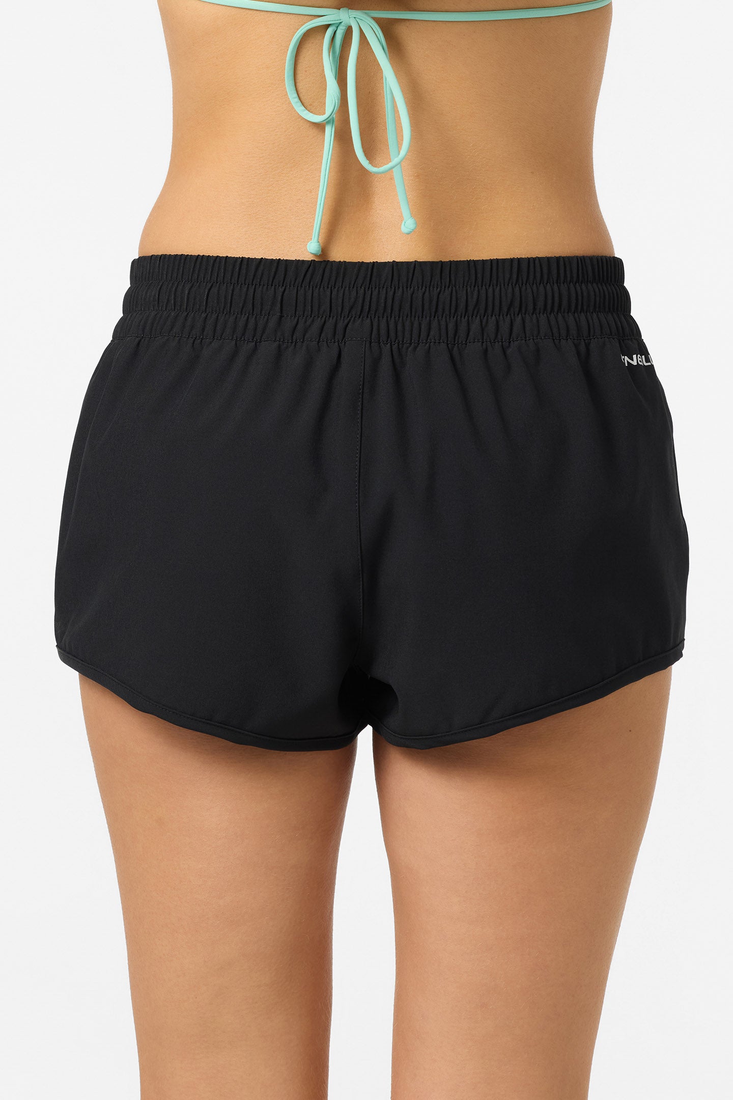 Saltwater Solids Balboa 2" Elastic Boardshorts - Check w/ Morgan - Black | O'Neill