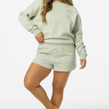Petal Scallop Fleece Lounge Shorts