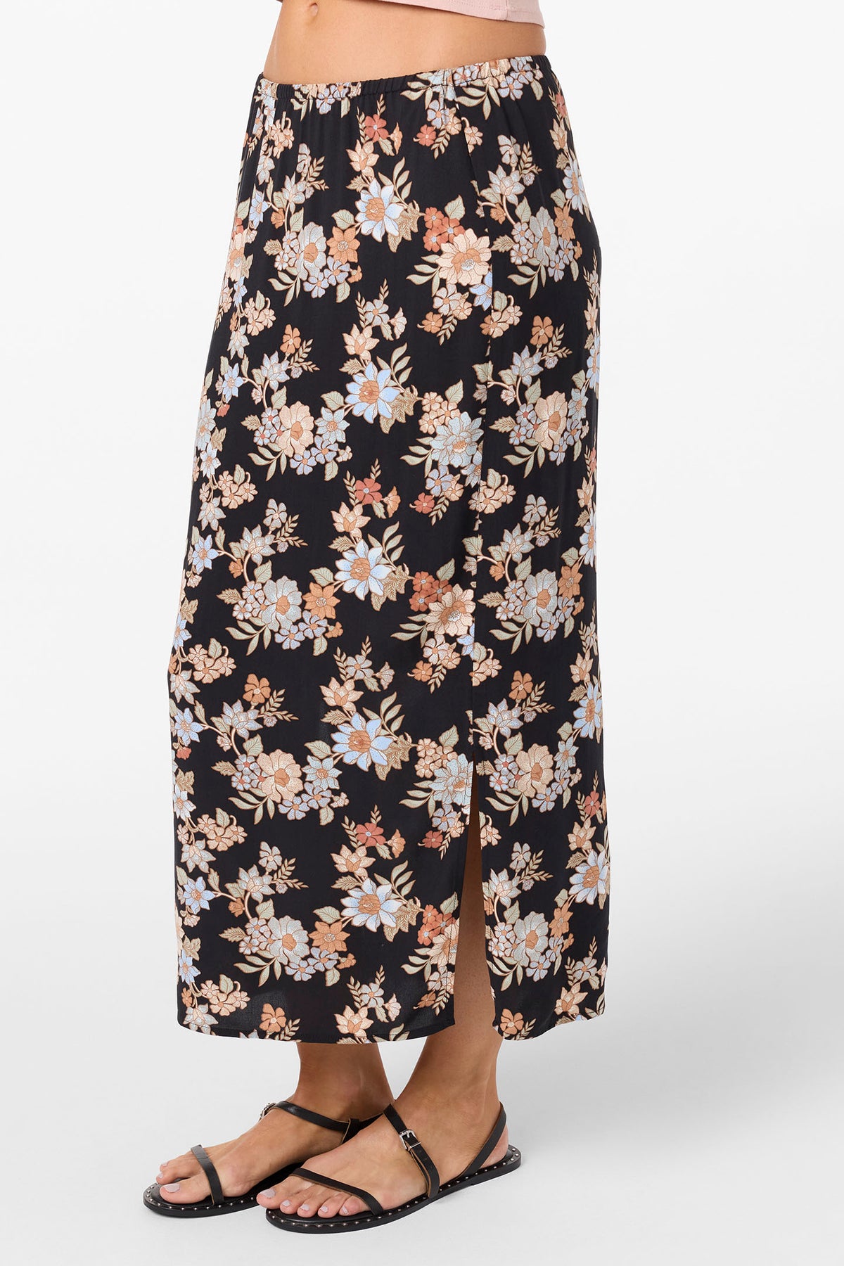 Bellamy Bali Floral Skirt Midi Skirts - Black | O display picture 1