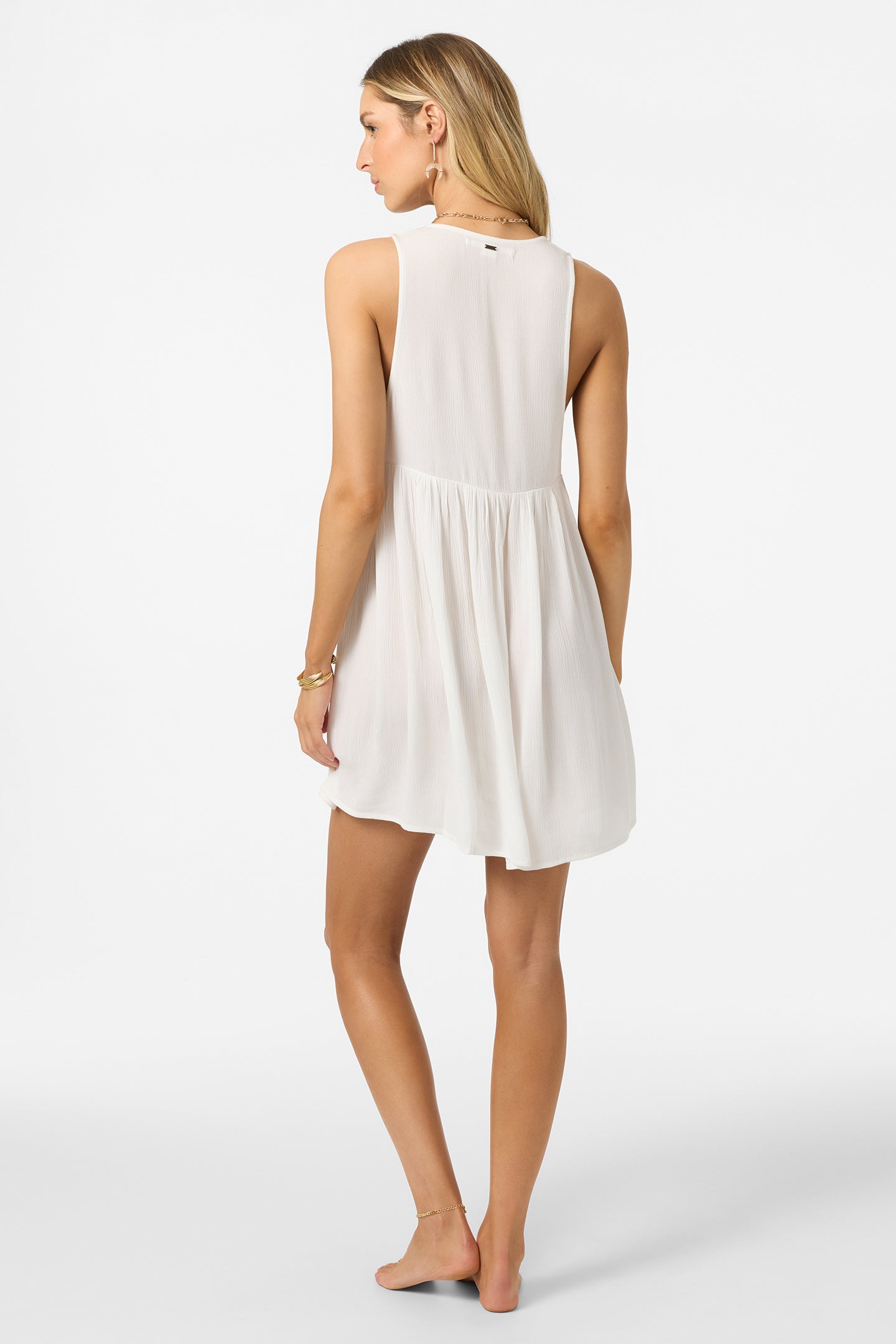 O'Neill Women's Saltwater Solids Teddy Mini Cover-Up Dress White L O'Neill Women's Saltwater Solids Teddy Mini Cover-Up Dress White L