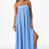 Saltwater Solids Sai Maxi Cover-Up Dress - Blue Glass | O'Neill