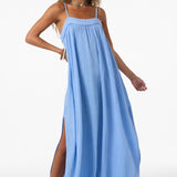 Saltwater Solids Sai Maxi Cover-Up Dress - Blue Glass | O'Neill