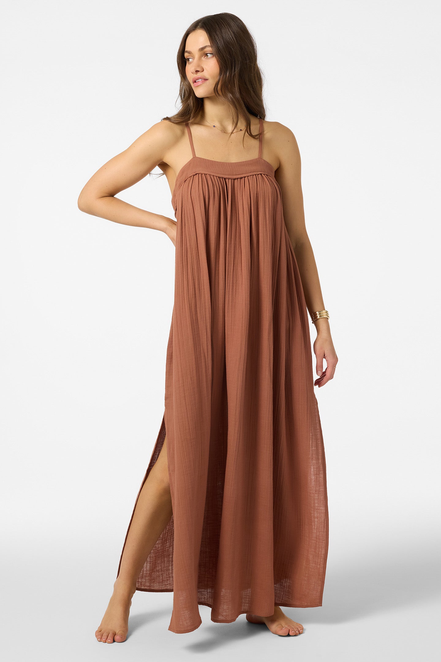 blue dress for baby girl Amabella Brown Maxi Dress - US 4 main image 1