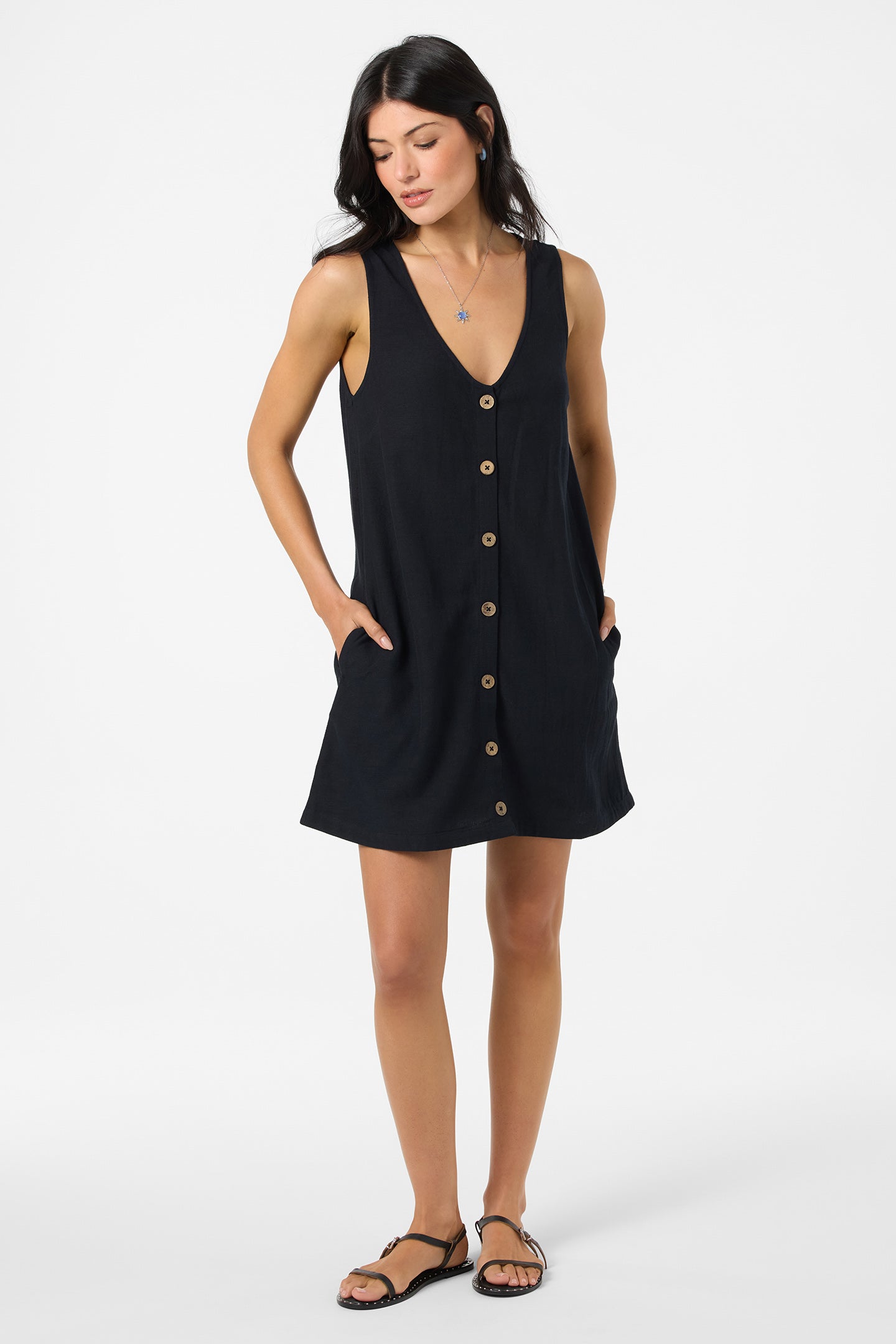 mini black dress women Sanders Mini Dress Short Dress - Black