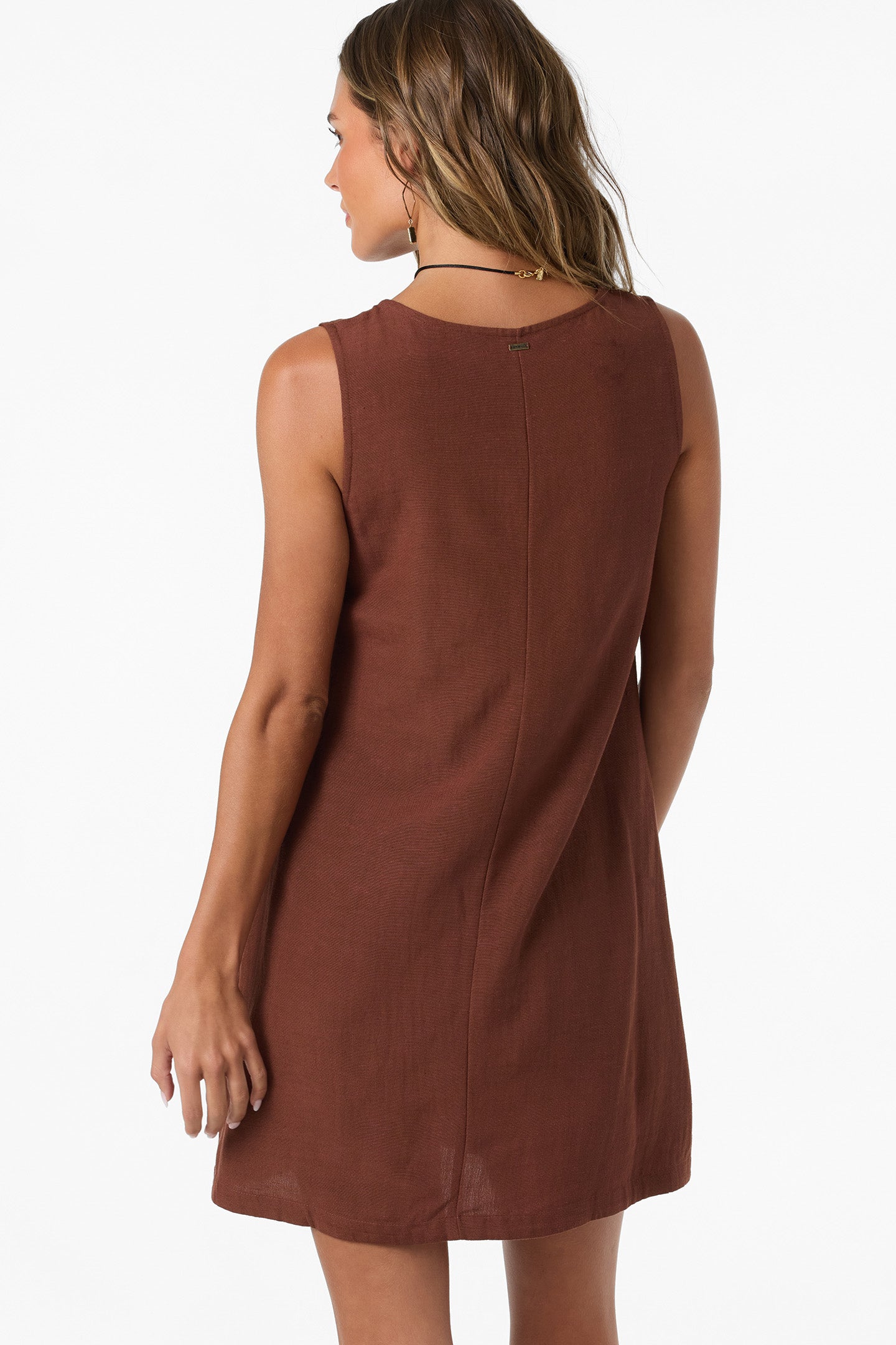 open lace back dress CU Dress Brown Burn – KNWLS