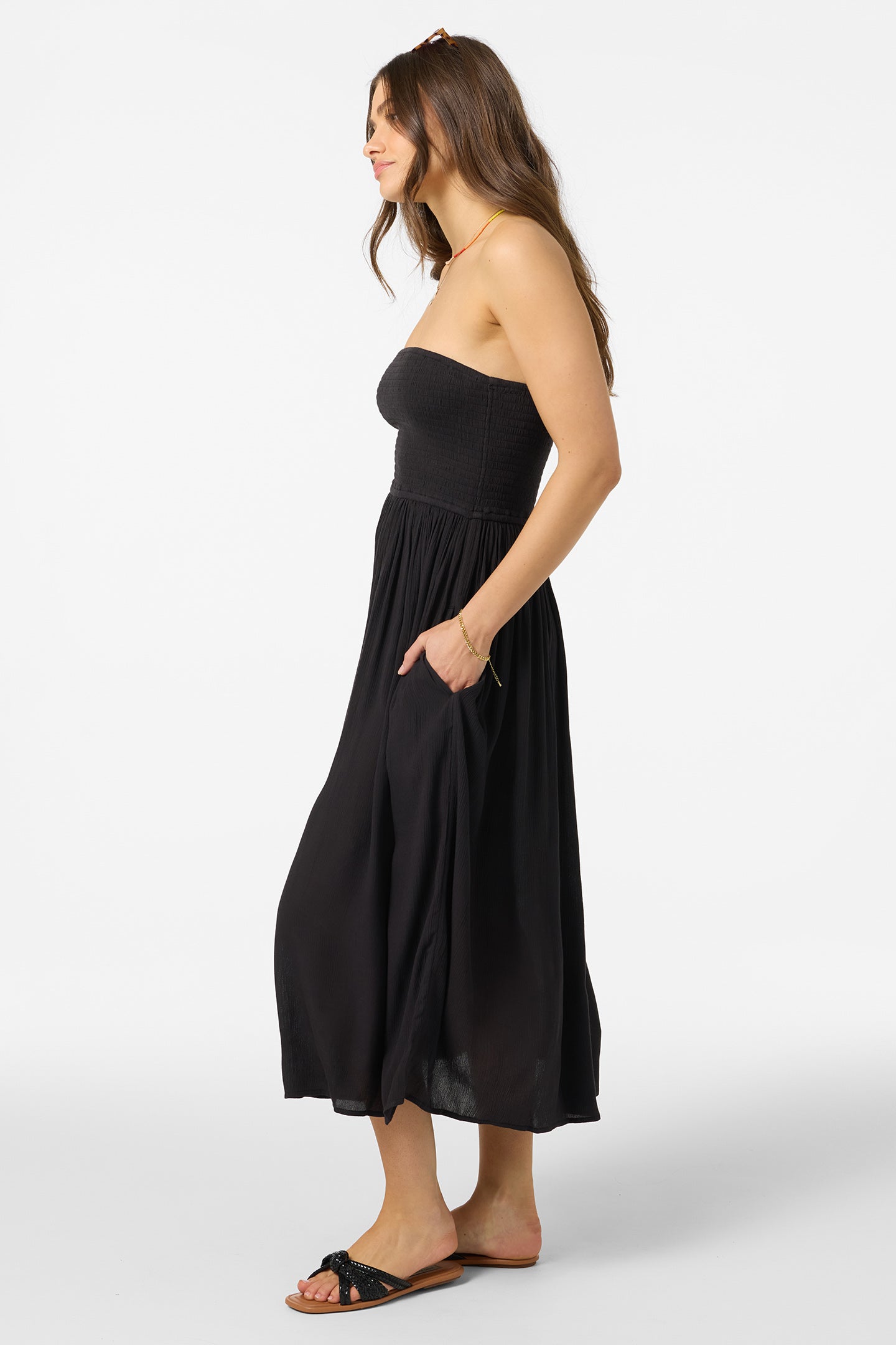 O'Neill Women's Piper Midi Dress, Black / L