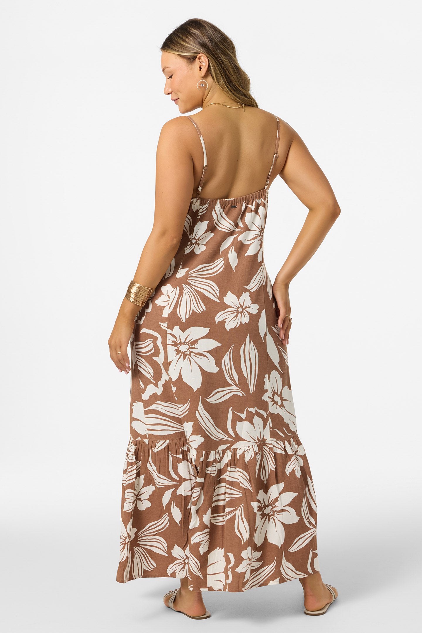 O'Neill Tasmin Floral Women's Midi Dress - Carob Brown