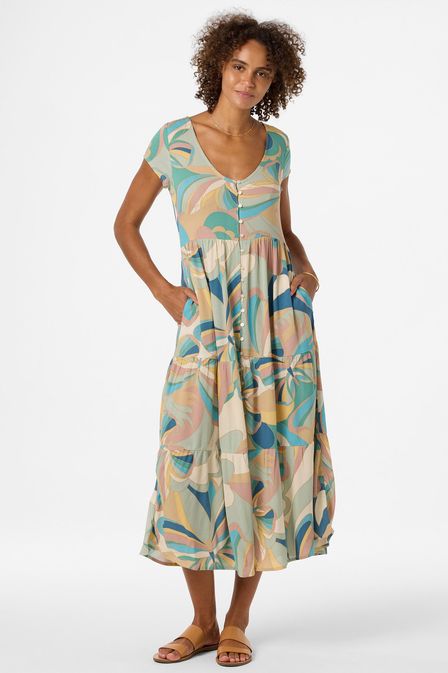 Zygrid Butterfly Dress Midi Dress - Desert Sage | O'Neill